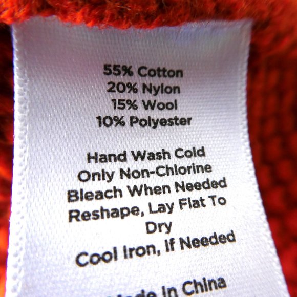 Talbots Woman 3DCable Knit Sweater Burnt Orange Oversized Ribbed Crewneck 3X - Picture 6 of 6